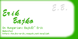 erik bajko business card